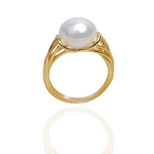 Meibapj anel de pérola de água doce natural, 10-11mm, moda simples, prata esterlina 925, joias finas para casamento para mulheres 2024 - compre barato