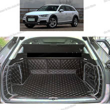 Leather Car Trunk Mat Cargo Liner for Audi A4 B9 avant 2017 2018 2019 2020 2021 Allroad accessories interior styling 2022 2024 - buy cheap