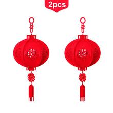 Linterna de papel de celebración y Festival Chino, puzle 3D de la suerte roja Fu, 2 uds. 2024 - compra barato
