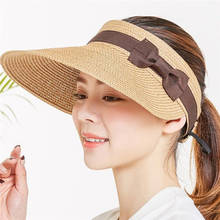 Summer Hats For Women Feminine Tennis Visor Comfortable Hats Wide Brim With Bow Sun Hat For Beach Outdoor Straw Hat 2024 - buy cheap