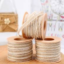 10M*3Pcs Jute Rope Roll Rustic Hessian Ribbon Wedding Burlap DIY Gift Wrapping Supplies Handmade Accessories Wedding Decor 2024 - buy cheap