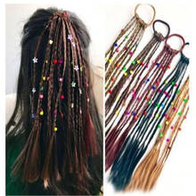 1 Pc Simple Kid Elastic Hair Band Rubber Band Hair Accessories Kids Wig Headband Girls Twist Braid Rope Headdress girl Gift 2024 - buy cheap