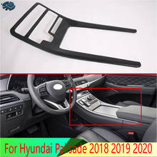 Para hyundai palisade 2018 2019 2020 acessórios do carro de fibra carbono estilo painel de mudança engrenagem console central capa guarnição 2024 - compre barato