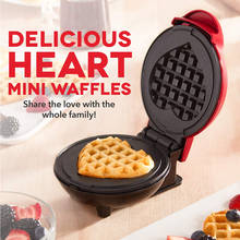 220v 110v mini elétrica waffles maker bolha ovo bolo forno café da manhã amor em forma de coração waffle maker para dropshipping 2024 - compre barato