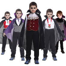 Fantasia gótica de vampiro infantil, traje para festa de carnaval, dia das bruxas, príncipe, vampiro, roupas de cosplay para meninos e meninas 2024 - compre barato