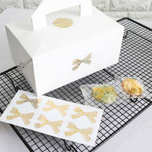 120pcs Gold Sealing Sticker Craft bow-knot stickers seal labels DIY Christmas Gift box Decoration Sticker Label 4.5x3cm 2024 - buy cheap