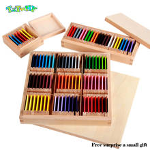 Caja de tableta de Color de aprendizaje al Montessori, rompecabezas Sensorial, bloques de construcción, juguetes de madera 2024 - compra barato