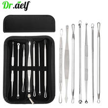7PCS/set Stainless Steel Comedone Acne Blackhead Remover Needles Extractor Pimple Blemish Skin Face Care Tools Clip Spoon Kit 2024 - buy cheap
