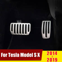 Чехол для педали тормоза ускорителя Tesla Model S Model X 2014-2016 2017 2018 2019 AT, подножка педали, накладки, аксессуары для отделки 2024 - купить недорого