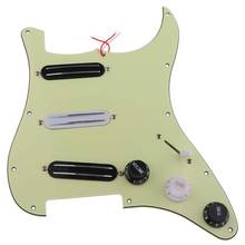 SSS 11 Hole Strat Electric Guitar Loaded Pickguard Prewired Scratch Plate with 3 Dual Rail Humbucker Pickup 2024 - buy cheap