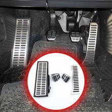 Pedal de aço antiderrapante apto para volkswagen tiguan 2009-2013 acessórios pé resto acelerador gás combustível freio embreagem almofada placa capa 2024 - compre barato