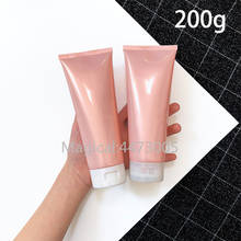 Розовая пустая пластиковая мягкая бутылка для крема, 200 г, многоразовые косметические флаконы для шампуня и лосьона для тела для макияжа, 200 мл, бесплатная доставка 2024 - купить недорого