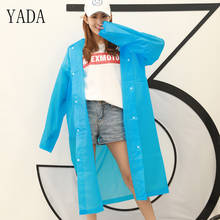 YADA (Non-disposable)Fashion Adult Transparent Raincoat Hiking Travel Waterproof Hooded Rain Coat Poncho Clear Rainwear RC200007 2024 - buy cheap