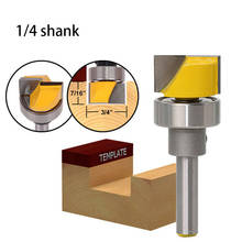 1pc 1/4 Shank Milling Cutter with Bottom Tip with Bearing Square Groove Profile Carving Router Bit Door Wood Panel Cutter Knife 2024 - buy cheap