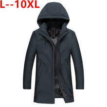 10XL 8XL 6XL New Winter Casual Long Style Hooded Epaulet Cotton Padded Jackets Men Thick Hat Windproof Men Parka Pockets Coats 2024 - buy cheap