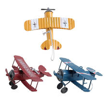 Figuritas de avión Retro de Metal, modelo de avión planeador Vintage, miniaturas de decoración del hogar 2024 - compra barato