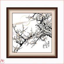 Plum Flower In Winter Scenery Pattern Cross Stitch DIY Handmade Needlework Embroidery Kit Home Decoration Painting Crafts 2024 - buy cheap