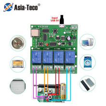 Interruptor inteligente inalámbrico con WiFi, módulo de bloqueo automático, relé de 4 vías, aplicación Ewelink Smart Life 2024 - compra barato