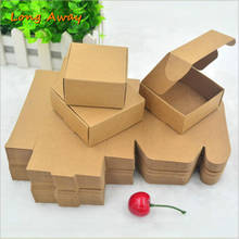 50pcs Kraft Paper Packaging Box Kraft Paper Packaging Wedding Party Small Gift Candy Favor Package Boxes For Soap Storage 2024 - buy cheap