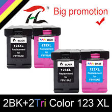 HTL-cartucho de tinta para impresora HP123, recambio de tinta para impresora HP DeskJet 123, 1110, 1111, 1112, 2130, 2132, Officejet 2134, 3830, 3831, 3832, paquete de 4, 3834 2024 - compra barato