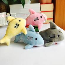 12cm Cute Shark Plush Stuffed Hanging Doll Key Chain Pendant Bag Decor Gift 2024 - compre barato