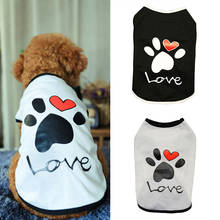 Camiseta con estampado de corazón de amor para mascotas, ropa de perro para perros pequeños, Camiseta de algodón, Disfraces para cachorros 2024 - compra barato