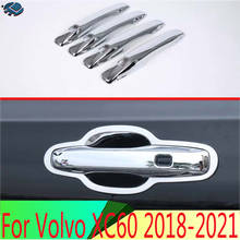 Cubierta de manija de puerta cromada para Volvo XC60 2018 2019 ABS, con orificio para llave inteligente, moldura de tapa de captura 2024 - compra barato