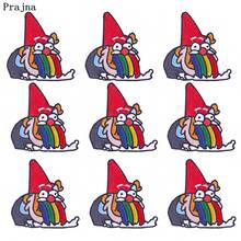 Prajna 10PCS Cartoon Rainbow Anime Patches Stripes Embroidered Patches For Clothing Applique Iron On Patches For Clothes Jacket 2024 - buy cheap