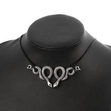 Винтажное ожерелье-чокер в виде змеи и кожи, женское ожерелье в стиле древнего витаря, готический Шарм на шею, подарок для друга в стиле панк 2024 - купить недорого