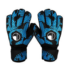 Goalkeeper Latex Blue Gloves Soccer Goalie Professional Gloves With Finger Adult Children's Competition 2024 - buy cheap