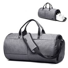 Tuguan-bolsas de entrenamiento deportivo para hombre, bolsa de gimnasio resistente al agua, con compartimento para zapatos, color gris/negro 2024 - compra barato