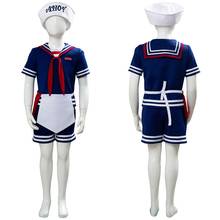 Kids Child Stranger Things 3 Scoops Ahoy Steve Harrington Cosplay Costume Dress Uniform Working Sailor Suit Halloween Carnival 2024 - buy cheap