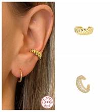 1PCS Real 925 Sterling Silver Ear Cuff Faux Piercing Clips On Earring Earrings For Girl Women Earcuff Clip Oorbelle Fine Jewelry 2024 - buy cheap