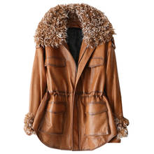 Real Fur Coat Female Wool Jacket Genuine Leather Jacket Autmn Winter Coat Women Clothes 2020 Korean Vintage Sheepskin Down Coat 2024 - buy cheap