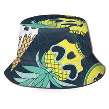 CINESSD Bucket Hat Unisex Bob Caps Hip Hop Gorros Skull Of Hilarious Pineapple Ice Cream Summer Panama Cap Beach Sun Fishing Hat 2024 - buy cheap
