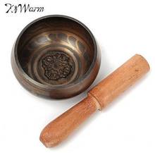 New 2Pcs/set Gilt Copper Buddha Sound Bowl Alms Bowl Yoga Chinese Tibetan Meditation Singing Bowl With Hand Stick Metal Crafts 2024 - buy cheap