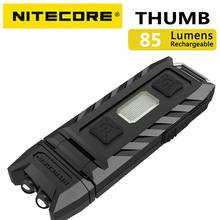 100% Оригинальный Компактный переносной светильник NITECORE THUMB с поворотом на 120 градусов, рабочий светильник со встроенным аккумулятором и USB-зарядкой 2024 - купить недорого