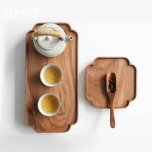Kitchen Rectangle Wooden Tea Tray Serving Table Plate Snacks Food Storage Dish for Hotel Home bar Drink tableware Serving Tray 2024 - buy cheap