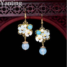 Yanting Luxury Palace Earrings For Women Natural Shell Bohemian Earrings Handmade Beaded Vintage Earring Unique Gift Girl 0203 2024 - buy cheap