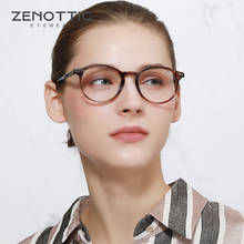 ZENOTTIC Retro Acetate Optical Myopia Glasses Frame For Women Men Round Anti Blue Light Blocking Prescription Eyewear Frames 2024 - buy cheap