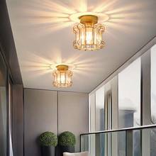 Modern and simple aisle porch corridor ceiling lamp room creative light luxury American crystal balcony ceiling lamp 2024 - buy cheap