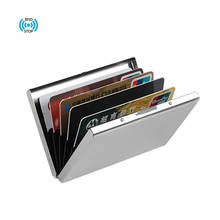 Fashion Stainless Steel Metal Card Holder Men Rfid Card Wallet Women Coin Purse Slim New Business ID Credit Cards Organizer Box 2024 - buy cheap