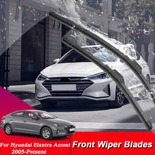 24"26" Car Styling U Frameless Bracketless Rubber Car Windshield Wiper Blades For Hyundai Elantra Accent Solaris Veloster Sonata 2024 - buy cheap