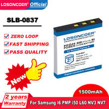 LOSONCOER High Capacity 1500mAh SLB-0837 Battery for Samsung Digimax I6 PMP I50 L60 NV3 NV7 L80 I70 I70S L700 L700S L73 NV5 2024 - buy cheap