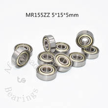 Rodamiento en Miniatura de Metal sellado, rodamiento de acero cromado MR155ZZ, 5x15x5(mm), 10 piezas, ABEC-5, MR155 2024 - compra barato