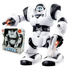 Robot electrónico de juguete para niños y adultos, figura de acción con música, iluminación fresca, superhéroe, caminar, regalo de cumpleaños 2024 - compra barato
