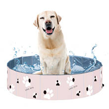 Piscina plegable de PVC para perros, gatos y niños, bañera portátil para interiores y exteriores 2024 - compra barato