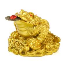 Chinese Feng Shui Money Toad Lucky Fortune Wealth Golden Frog Figurine Toad Coin Home Office Desktop Decoration Lucky Gifts 2024 - buy cheap