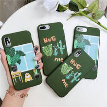 Phone Case for IPhone 11 Pro Max XS Max XR 6 6s 7 8 Plus X Cartoon Cactus Green Banana Leaves Soft IMD Phone Back Cover Cases 2024 - buy cheap