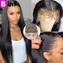 Straight Lace Front Wig 28 30 Inch 13*1 Lace Part Wig Indian Remy Straight Human Hair Wig Pre Plucked With Baby Hair Natural Wig 2024 - buy cheap